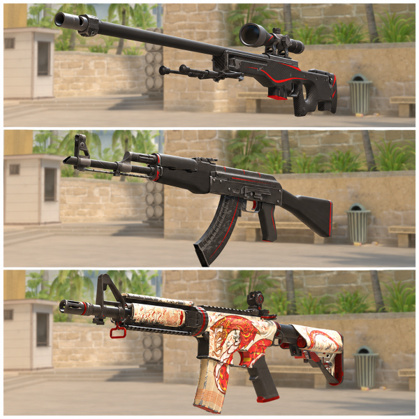 0411 PRÊMIO - COMBO 3 GANHADORES - AWP | AK | M4A4